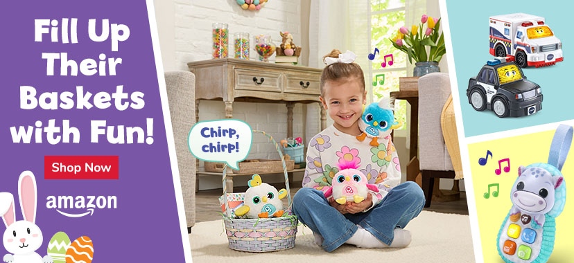 Fill Up Their Baskets With Fun, Shop Now, Amazon, Girl playing with Gabbers, Go Go Smart Wheels
