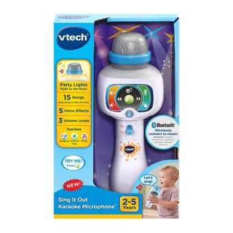 VTech Microphone chantant pour enfants | Microphone jouet avec effet voix  amplifié et sons d'animaux | Jouets éducatifs pour garçons et filles de 1