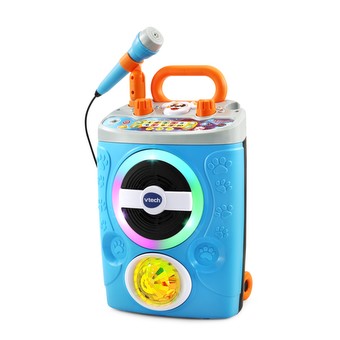  VTech Kidi Star Karaoke Machine Deluxe, 2 Microphones with AC  Adapter, Blue : Toys & Games