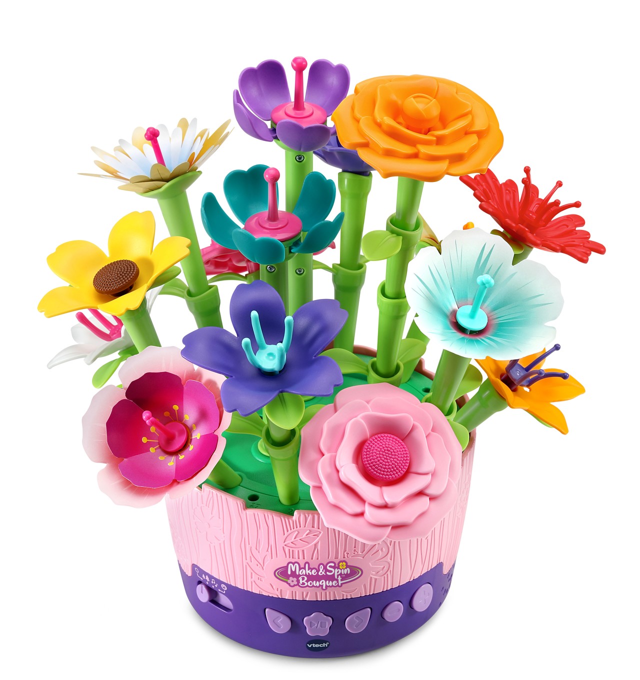 Flower Craft Kit for Kids,Make Your Own Flower Bouquet with Buttons,DIY  Activity Gift for Boys & Girls Age 4 5 6 7 8 9 10 Year Old(2 Bouquets and 1