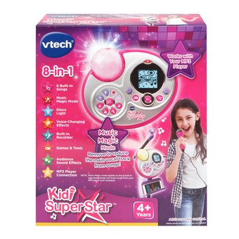 VTech - Kidi Superstar LightShow, Interactive Electronic Karaoke, MP3  Connection, Light Effects, Voice, Recorder, Built-in Speaker, Games, Clapse  and