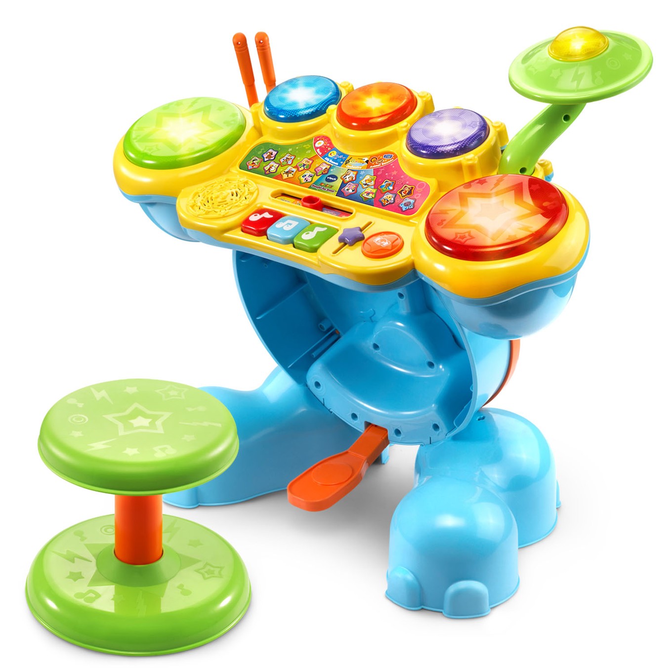 vtech drum set with stool