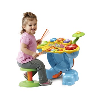 vtech drum set with stool