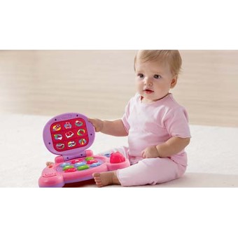 Vtech My Little Laptop Pink With 5 Cards 9/10 Condition 900 Rs