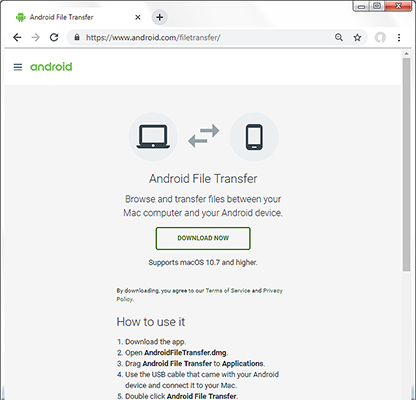 https android file transfer
